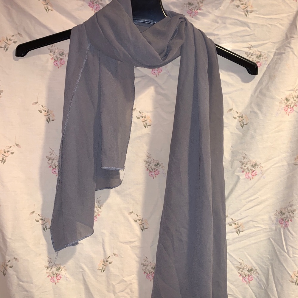 Grey chiffon scarf